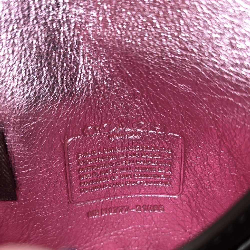 Coach 1941 Metallic Primrose Leather Card Pouch - Picture 2 of 7